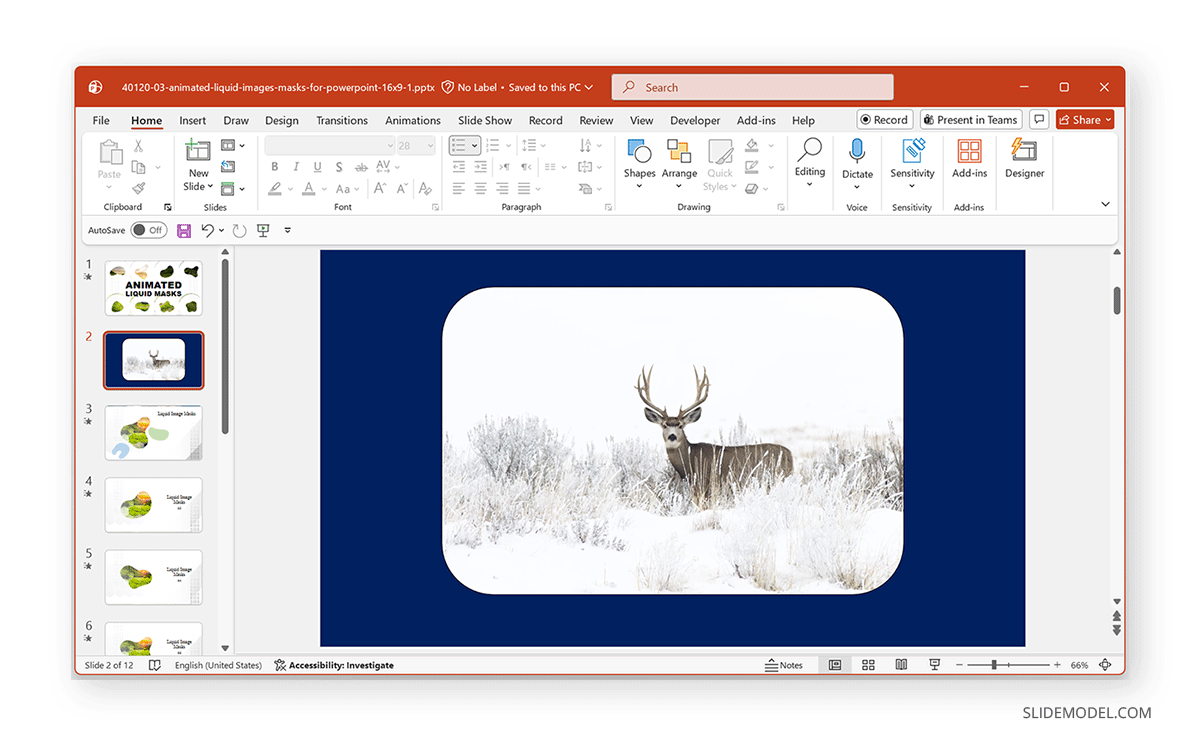 Rounded rectangle PowerPoint image mask