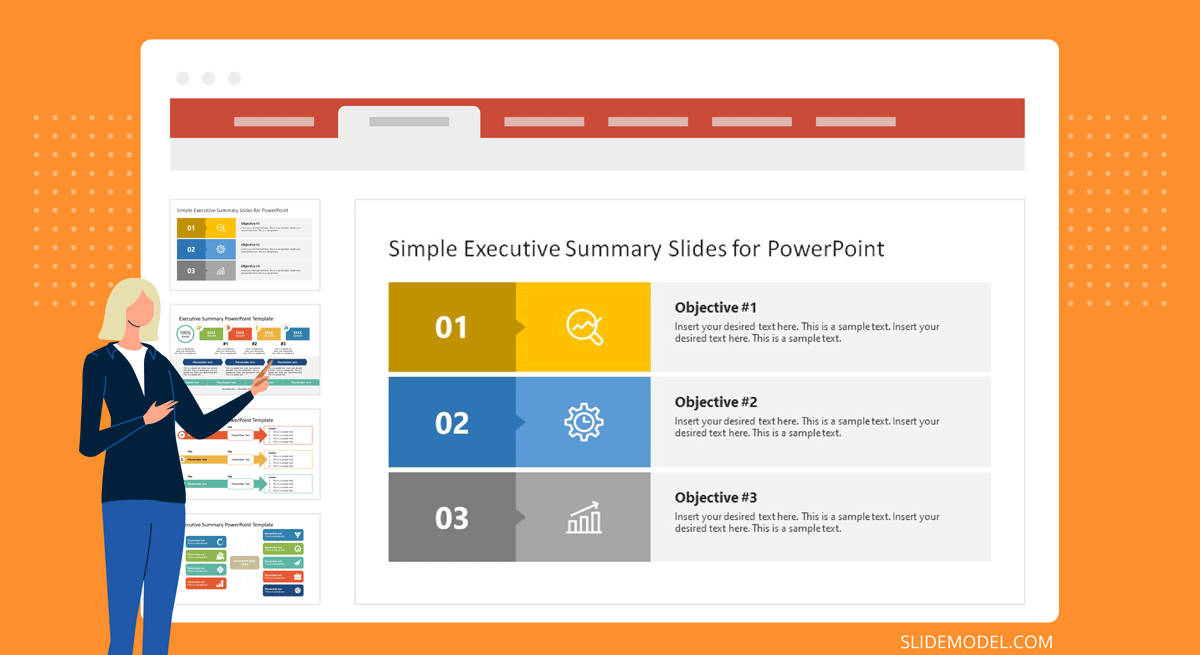 how to write a summary for a presentation