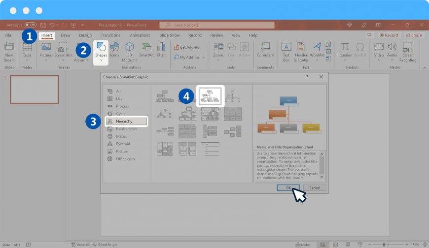 02-how-to-create-org-chart-insert-smart-art - SlideModel