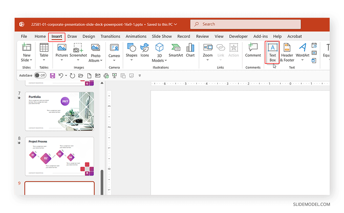 How to add a text box in PowerPoint