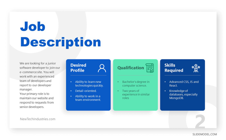 02 Job Description For A Junior Software Developer Using Powerpoint Template 870x539 