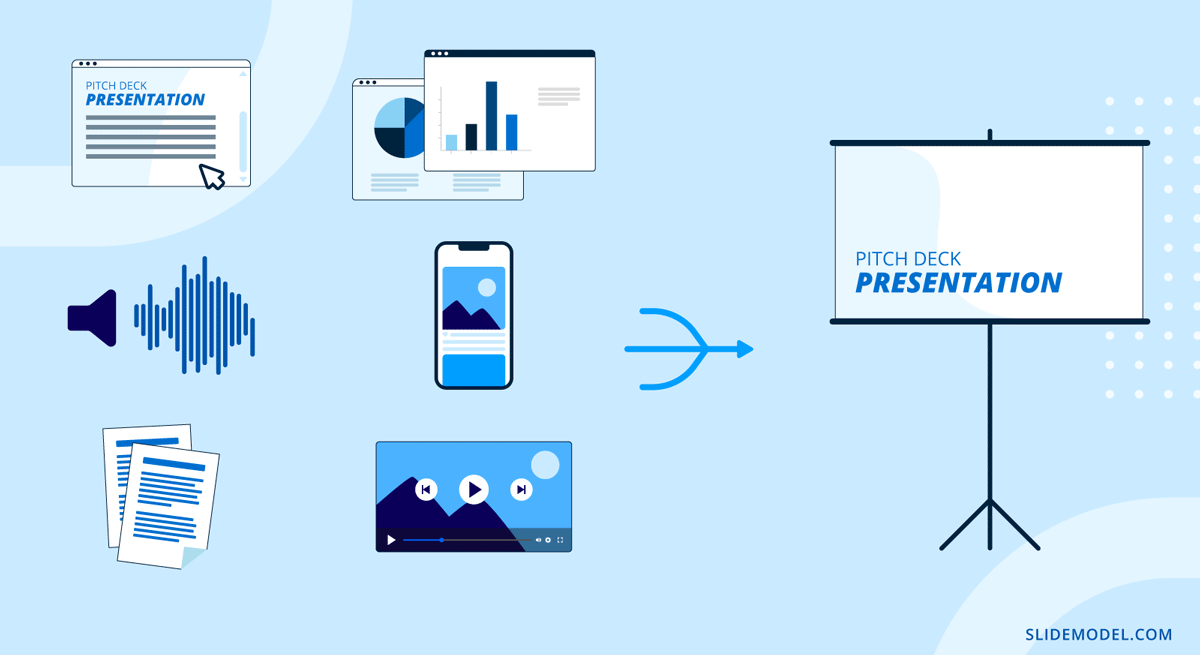 Infographic of mediums that can be converted into presentation slides