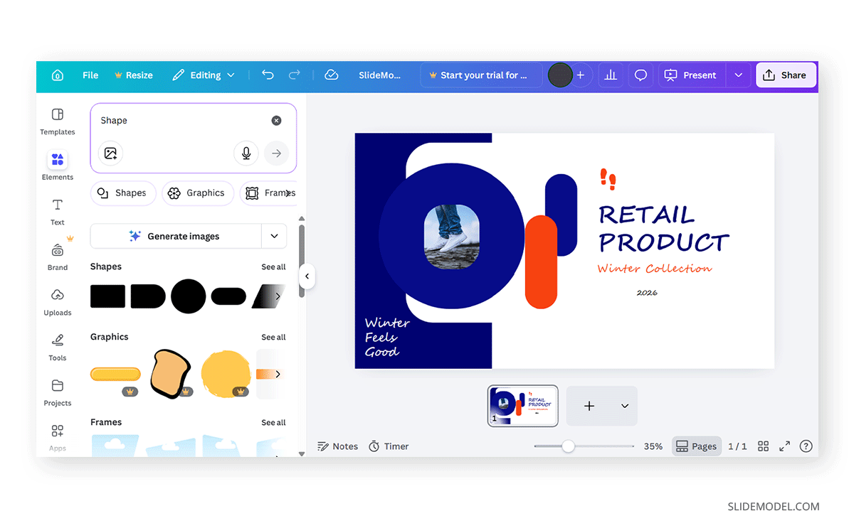 Using round images in Canva