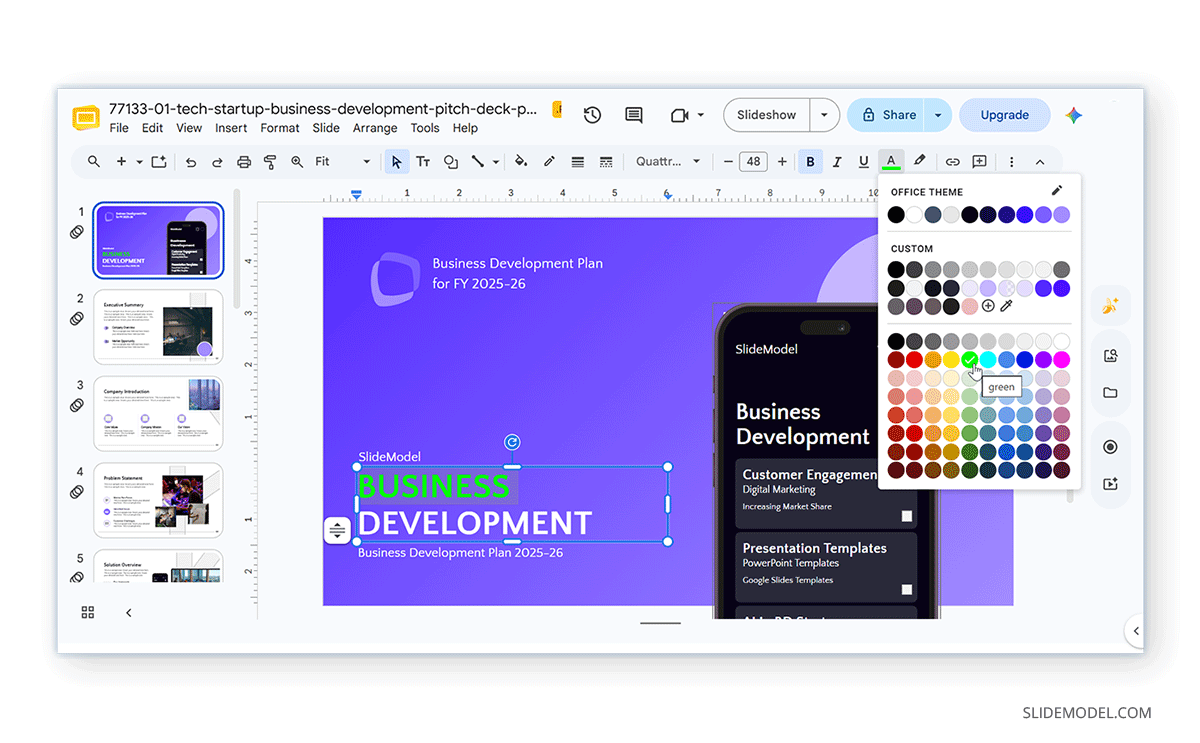 Sludee How to Change Text Color in Google Slides