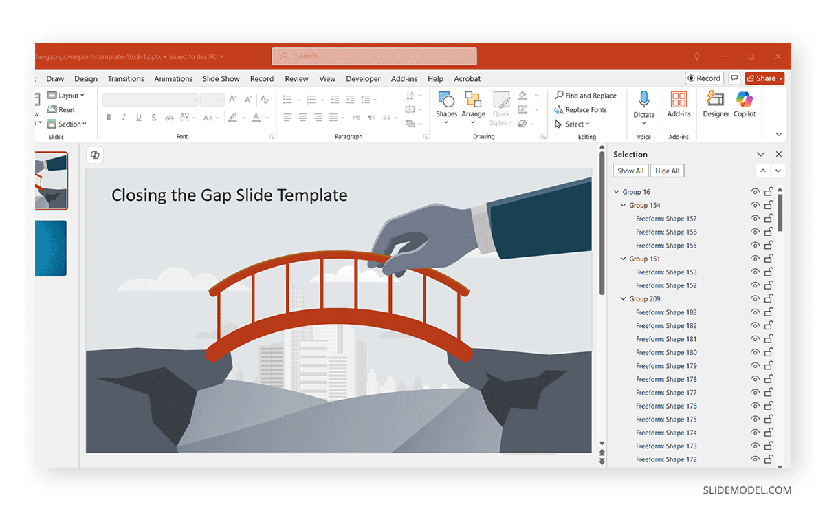 How does the Selection Pane in PowerPoint work
