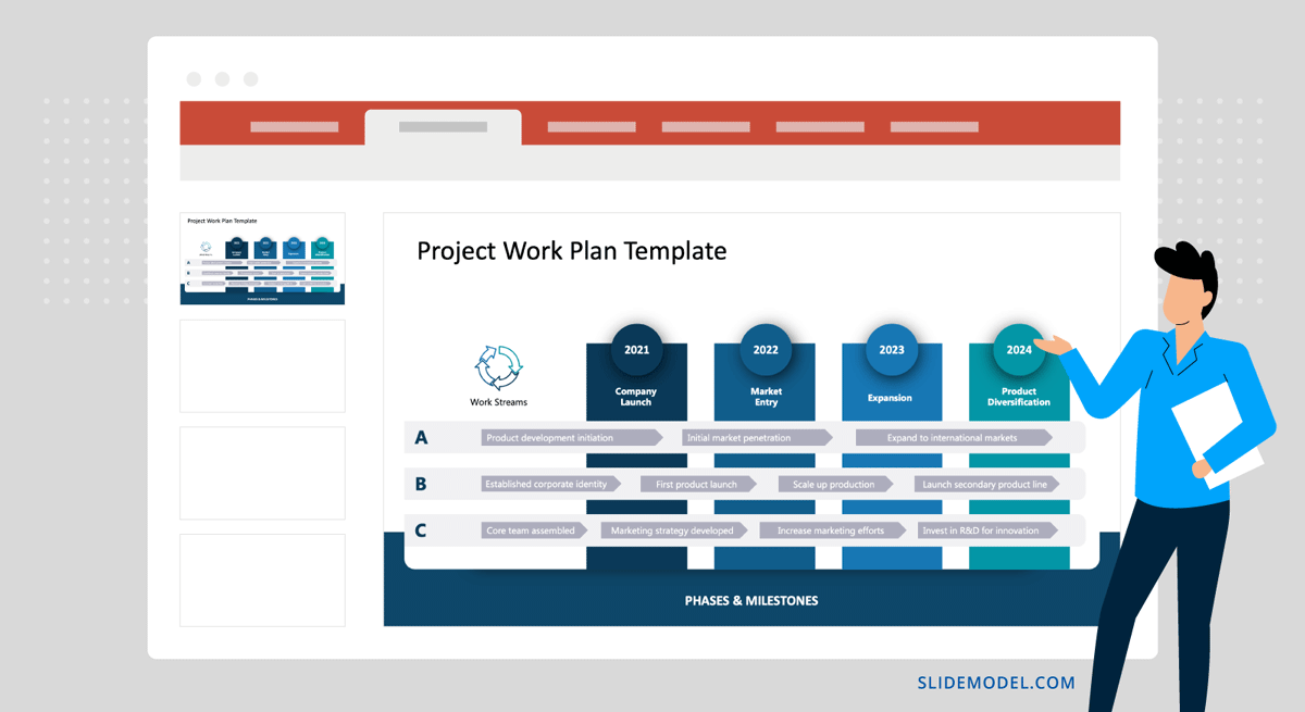 presentation powerpoint timeline