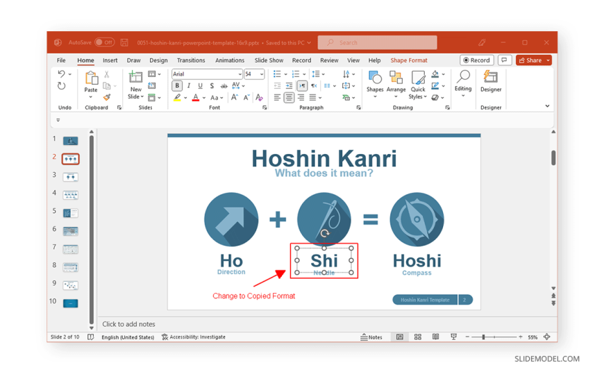 change format of powerpoint presentation