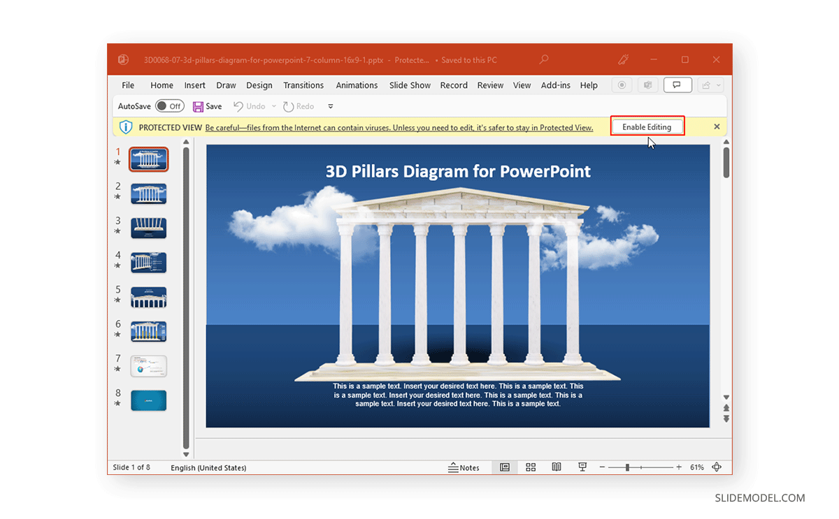 Enable editing in PowerPoint