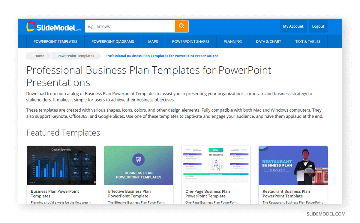 Business Plan Presentation Templates for PowerPoint and Google Slides by SlideModel