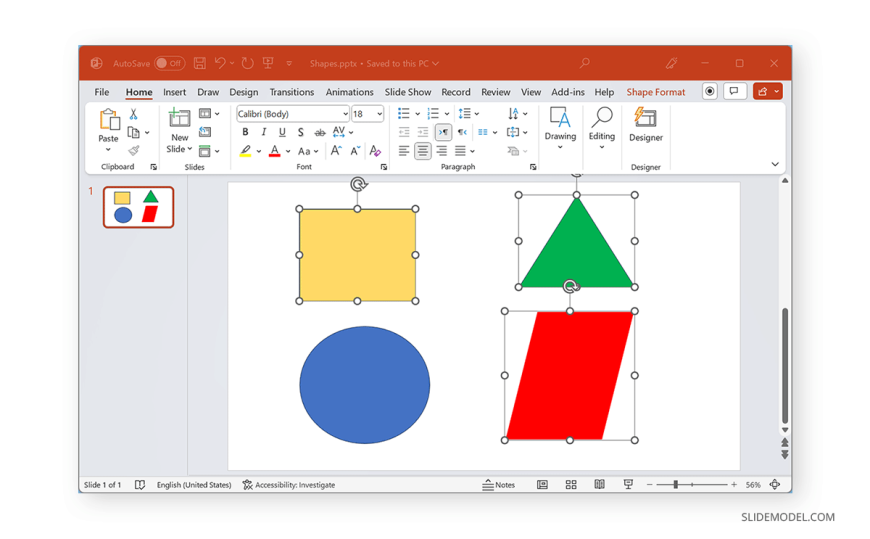 02 how to select multiple shapes in powerpoint SlideModel