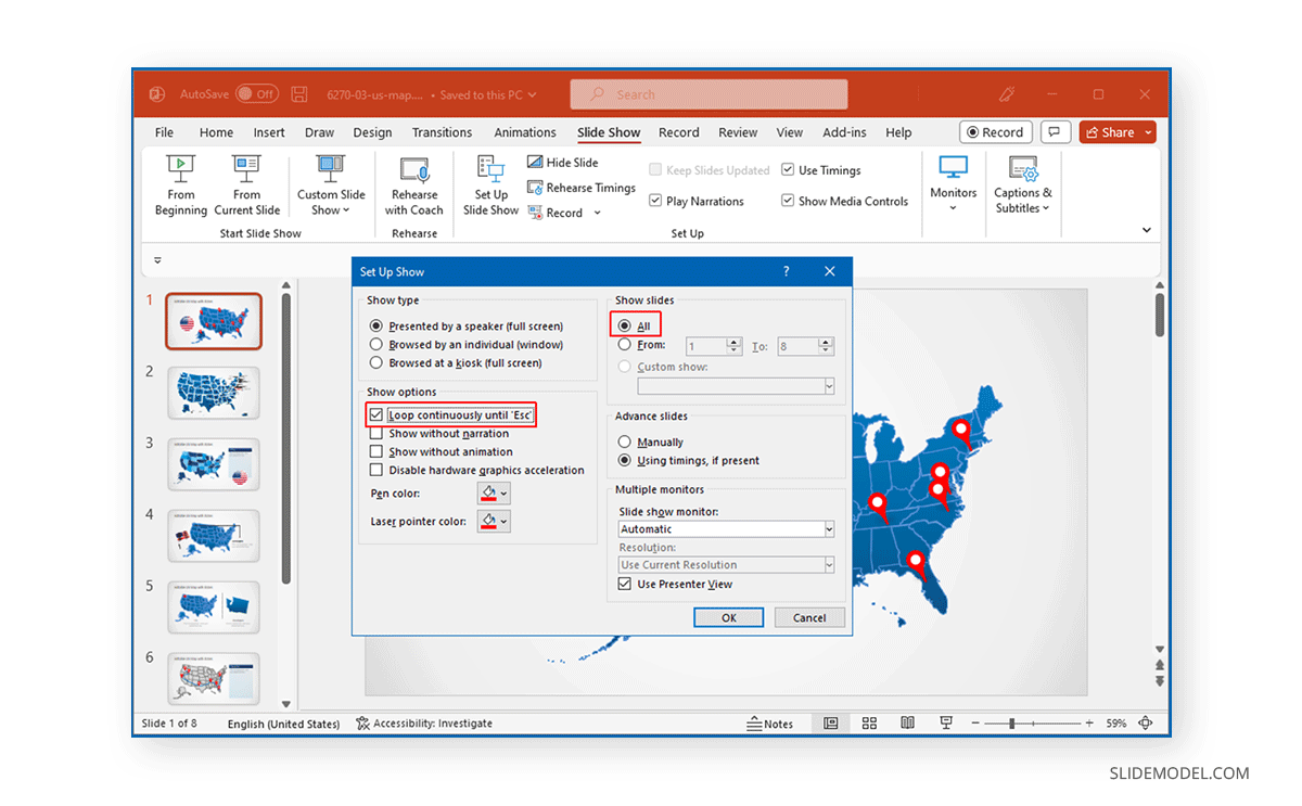 how to keep a powerpoint presentation running in the background