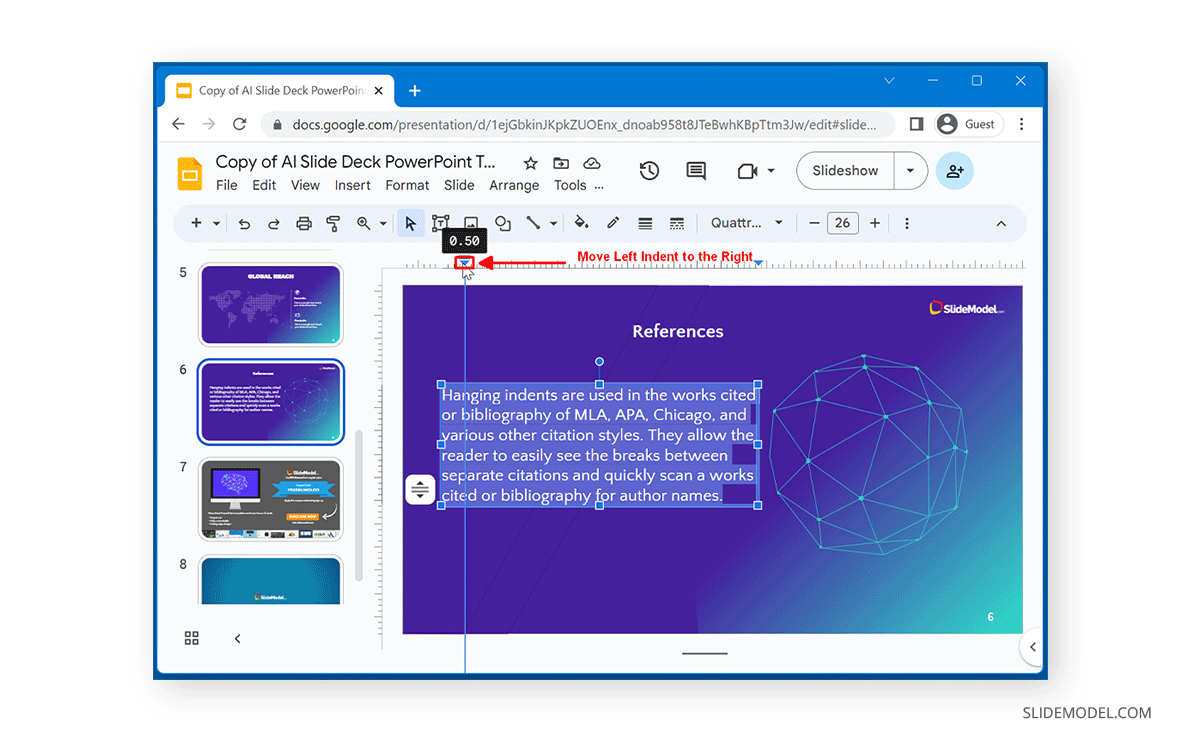 How To Do Hanging Indent On Google Slides