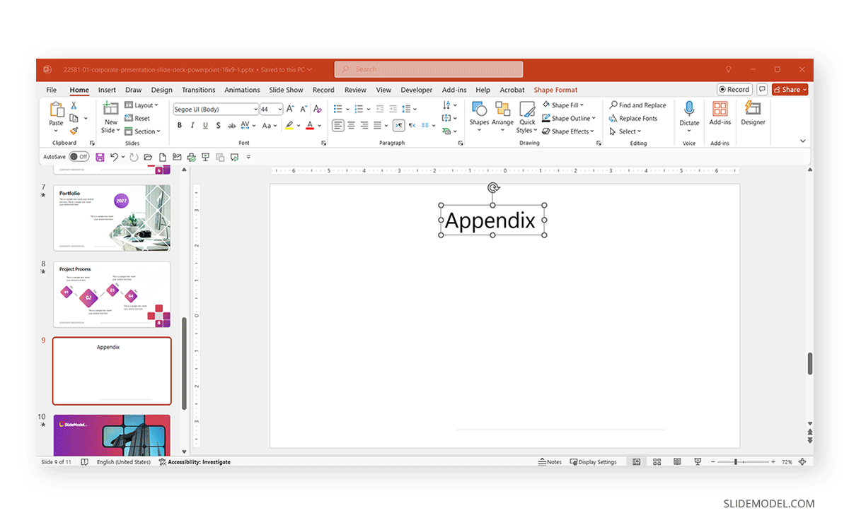 How to add a slide title in PowerPoint