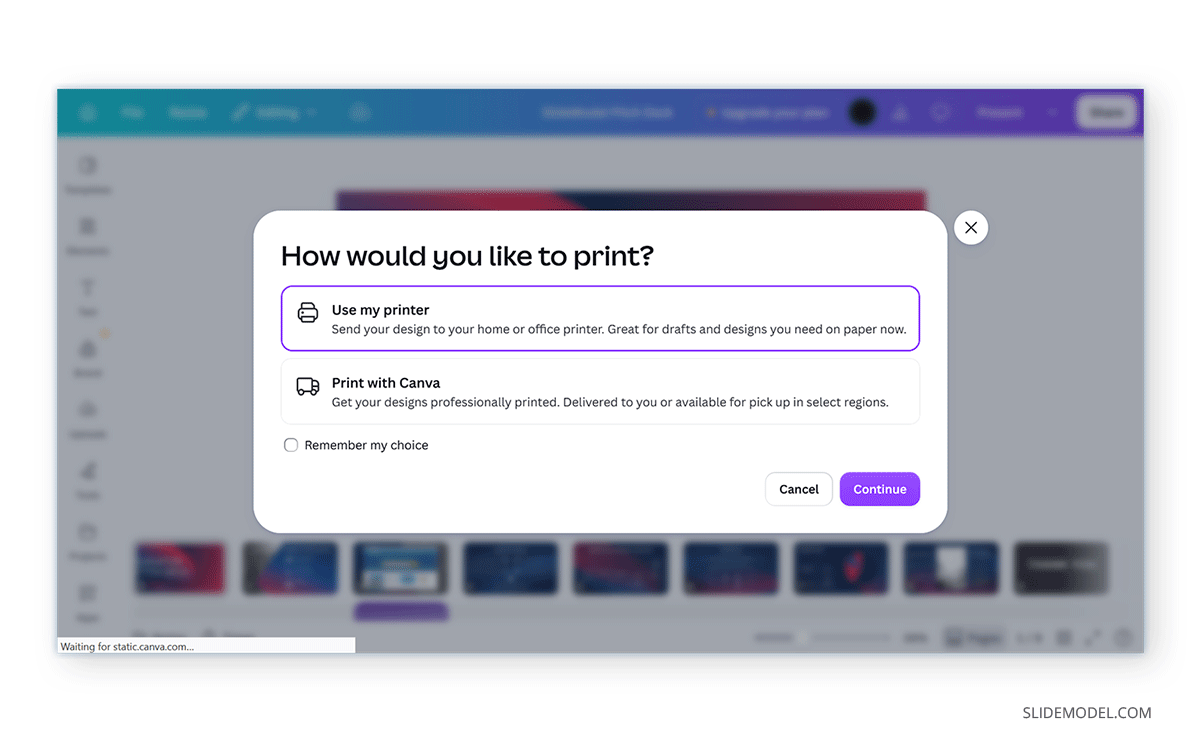 How to use Print with Canva