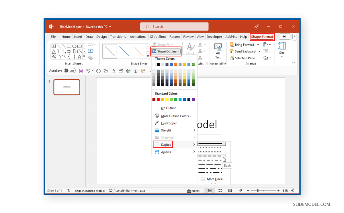 How to Make Dotted Line in PowerPoint