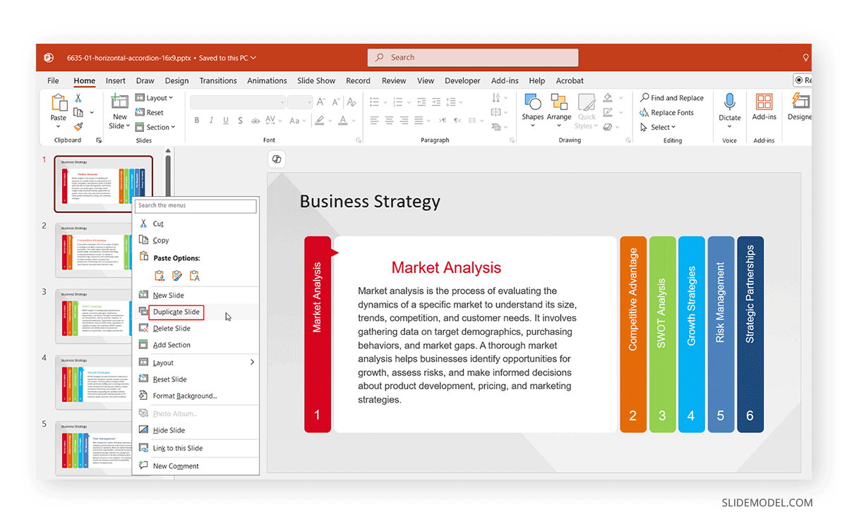 How to duplicate a PowerPoint slide