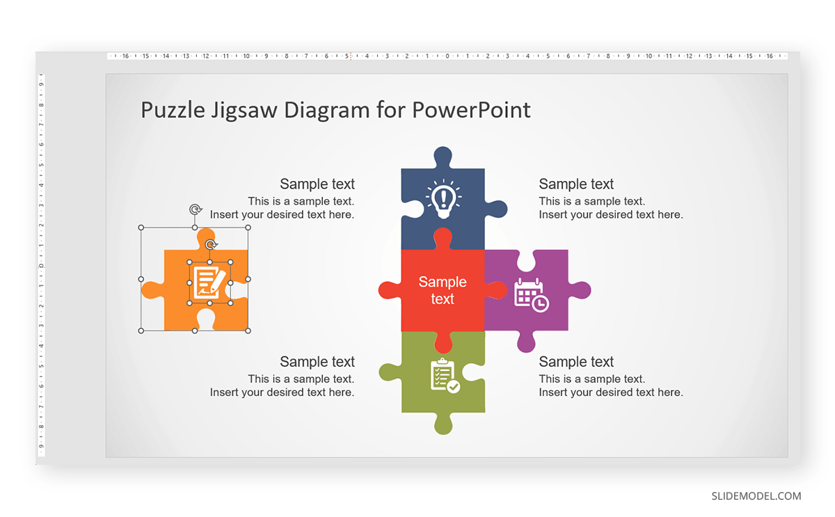 How to transform puzzle pieces in PowerPoint