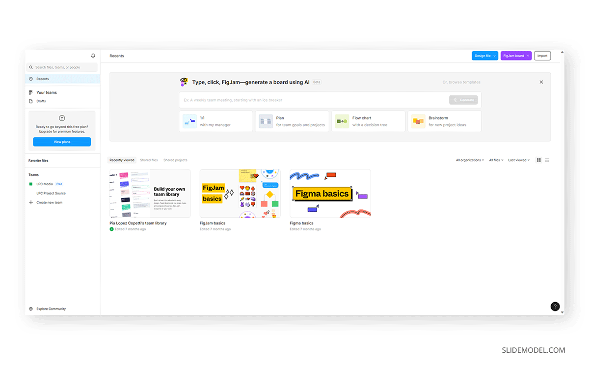 Figma dashboard landing