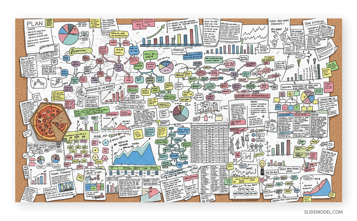 Death by PowerPoint in charts and graphs slide