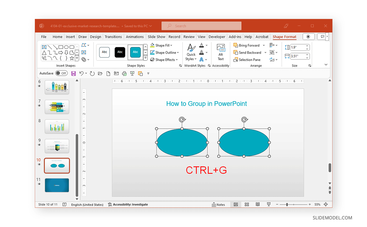 PPT group shortcut
