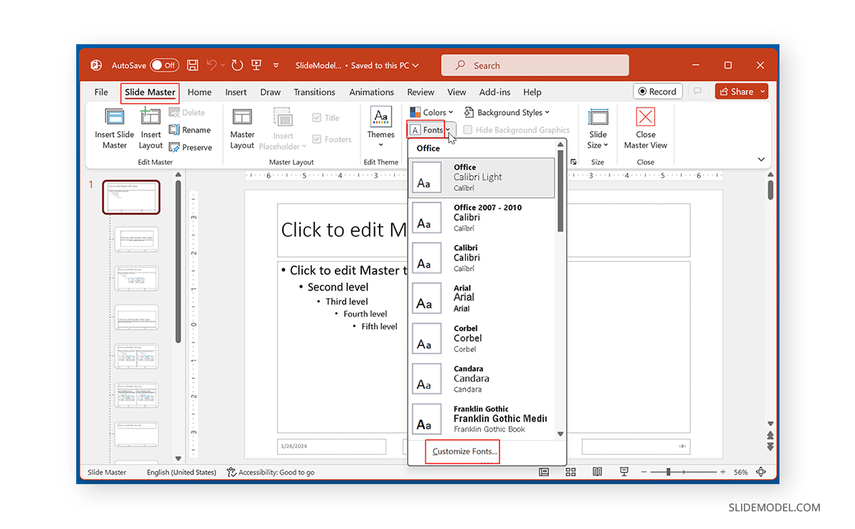 Customize Fonts in PowerPoint