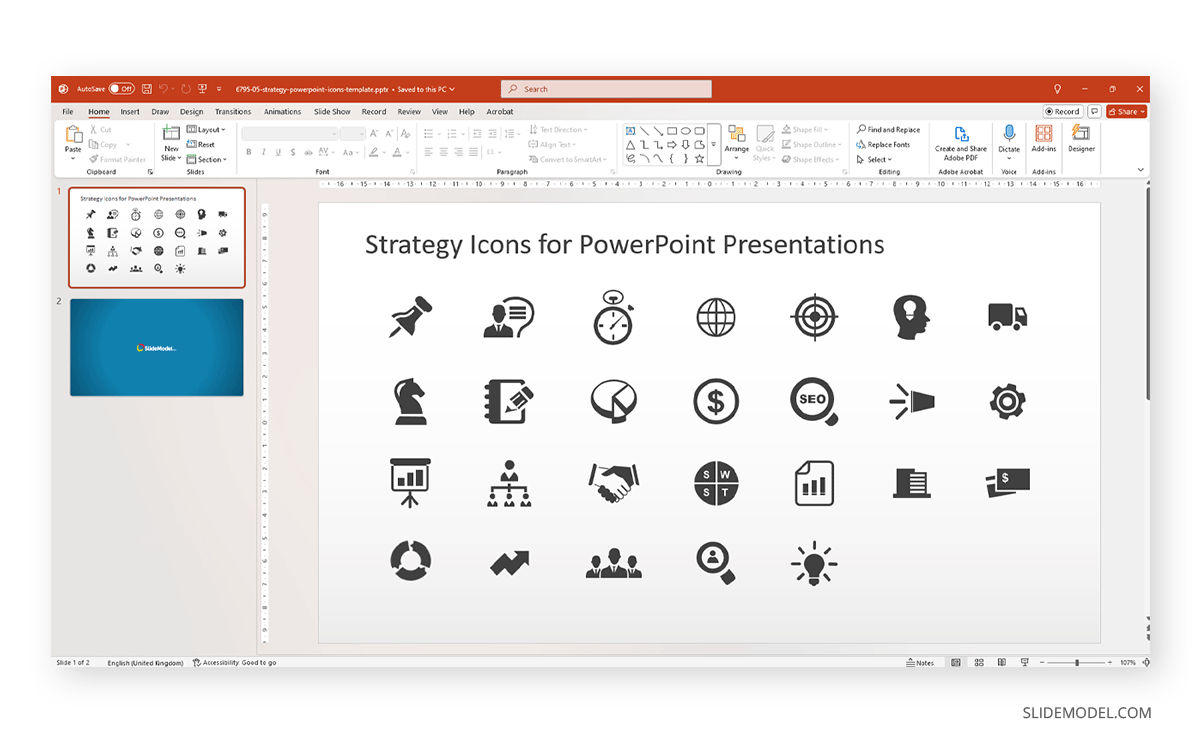 SlideModel PPT icon template