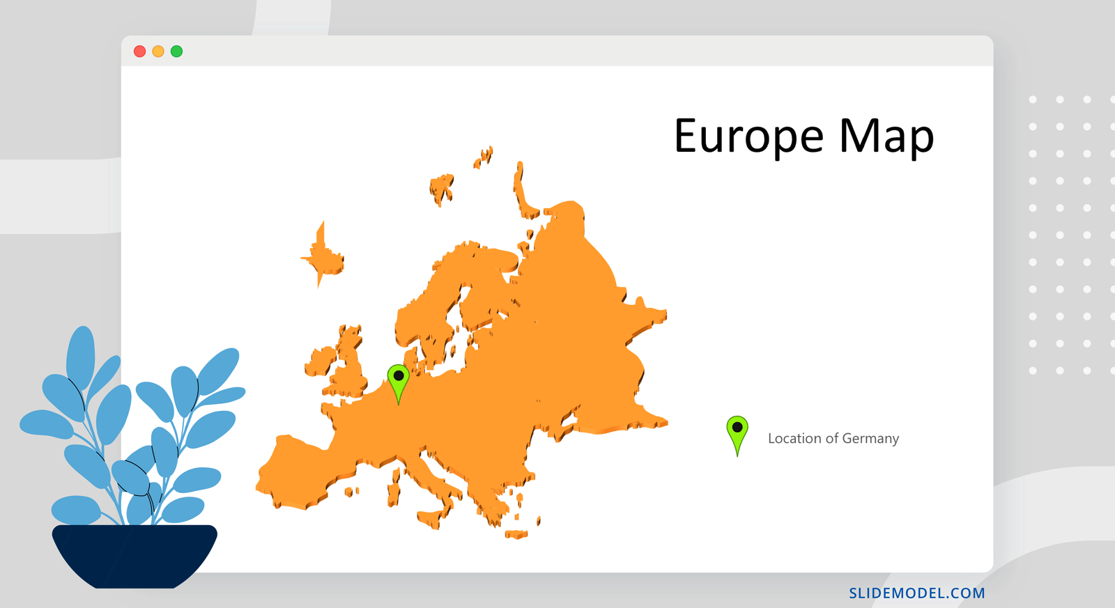 Blank Map of Europe PPT template