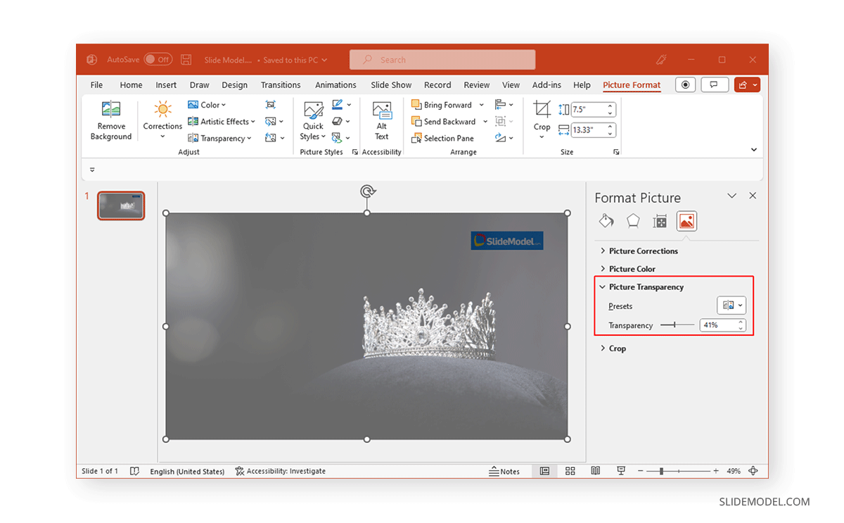 How to make images transparent in PowerPoint