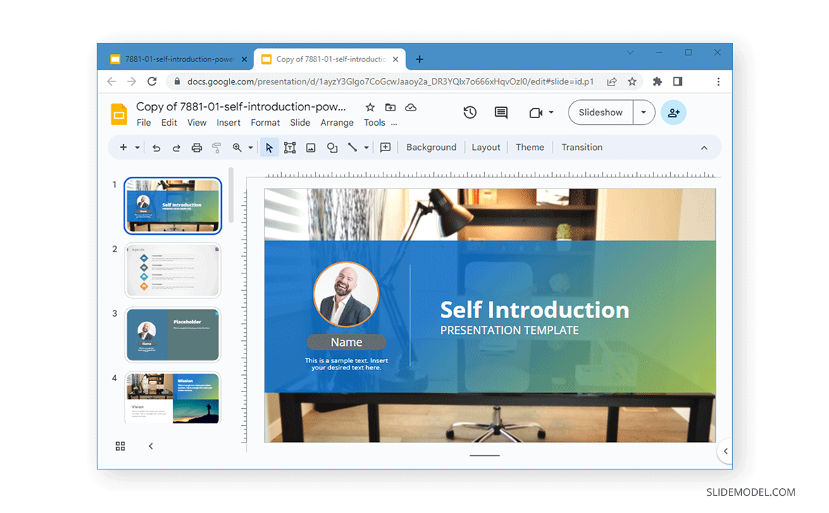 Google Slides completed copy