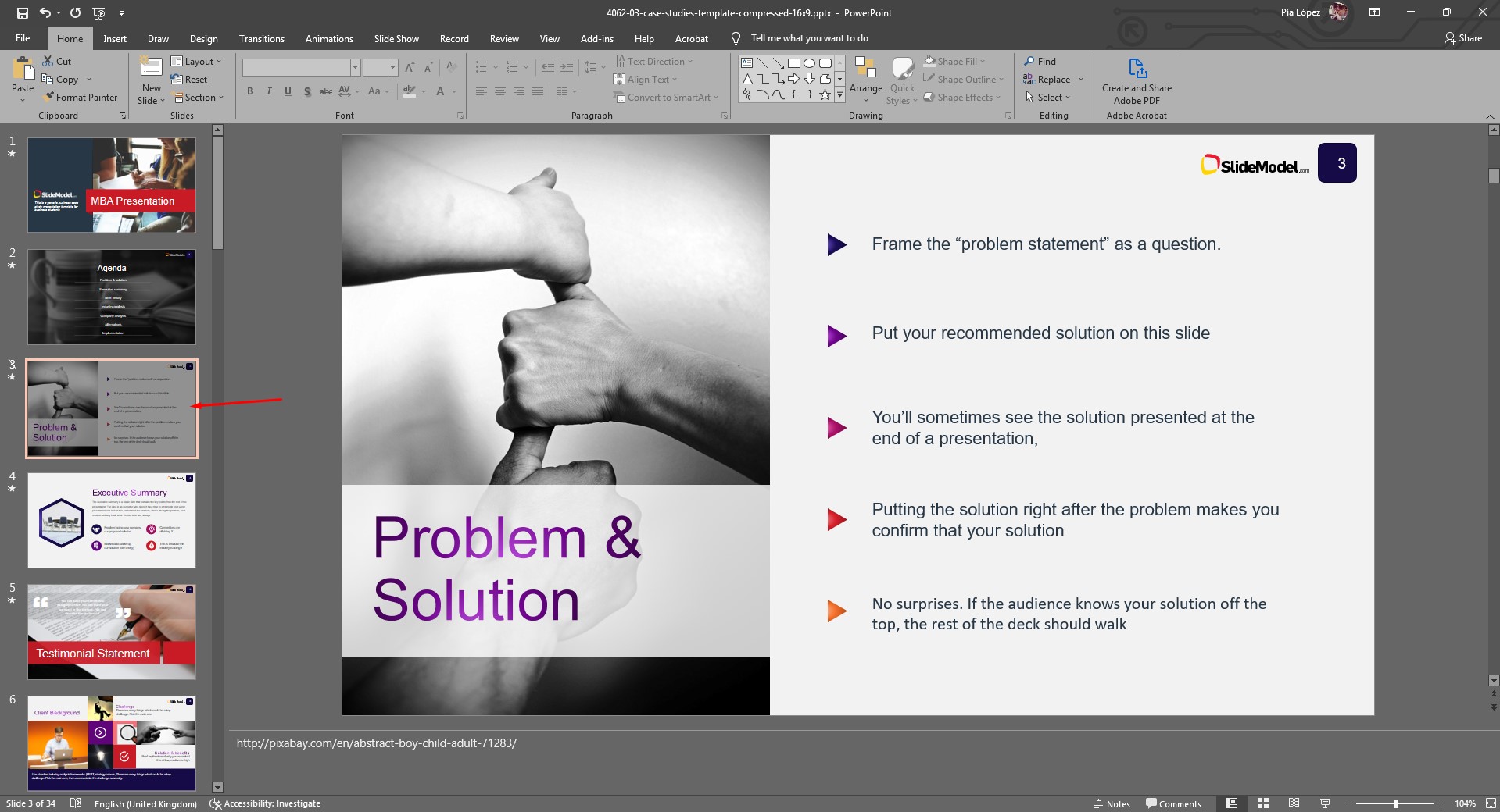 appearance of a hidden slide in PowerPoint