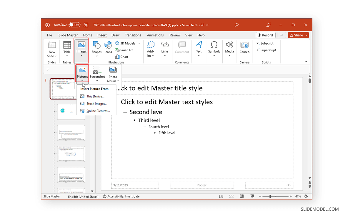 How to add a picture watermark in PowerPoint