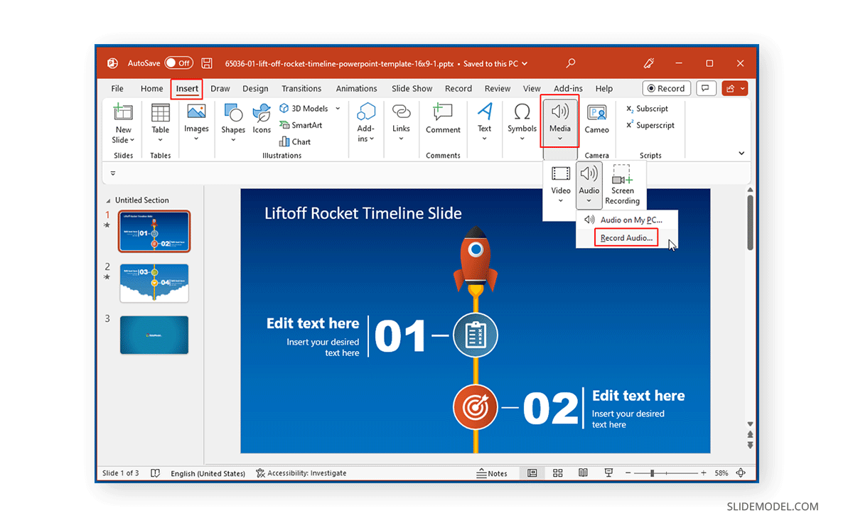 How to record audio in PowerPoint