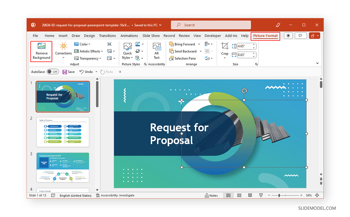 Locating Remove Background in PowerPoint