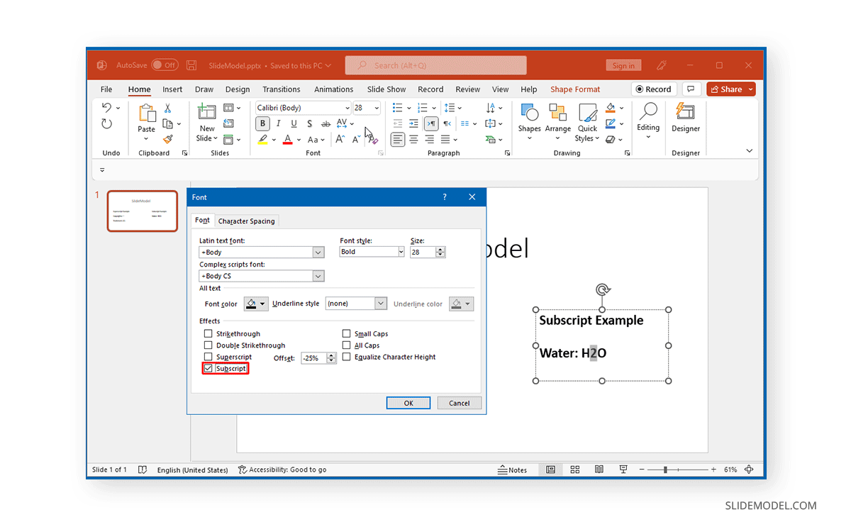 How to Add Subscript and Superscript in PowerPoint