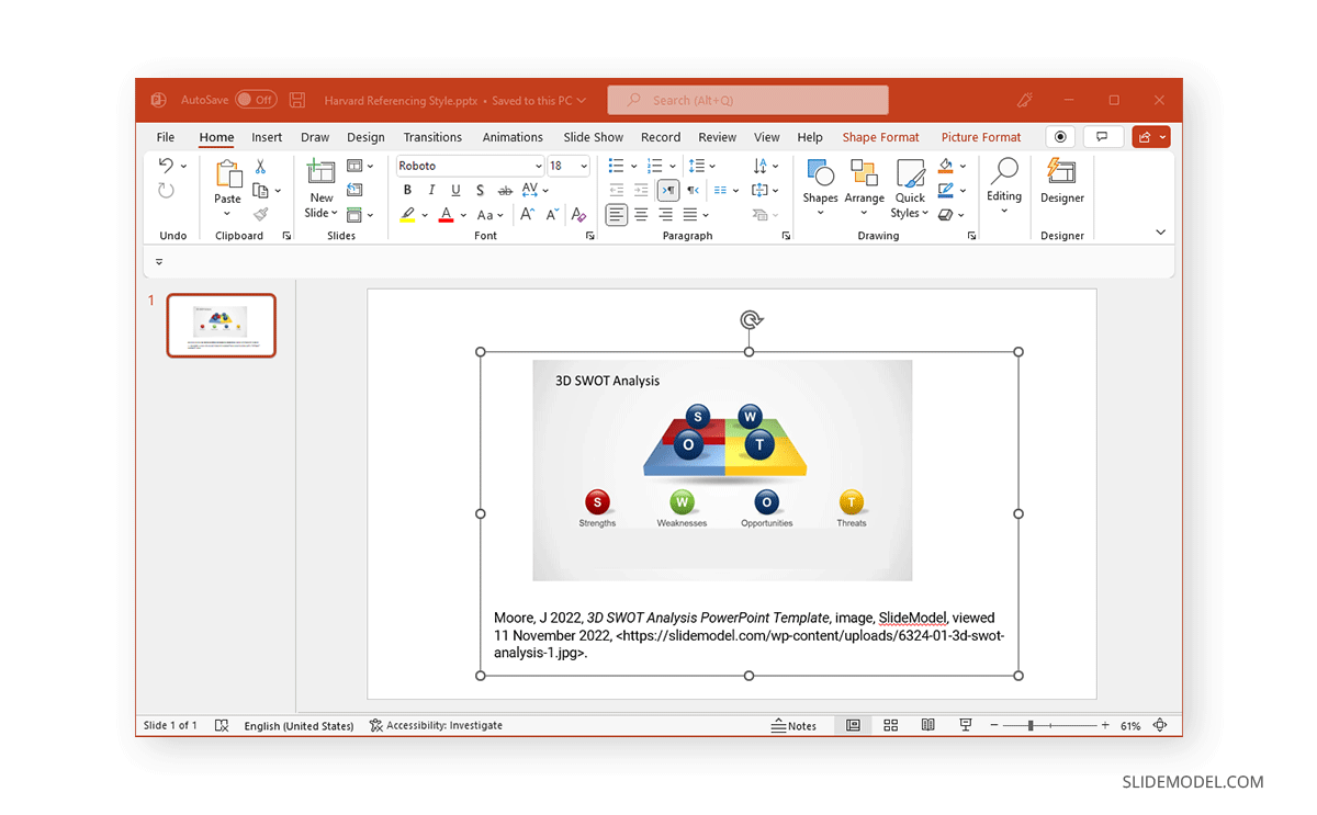 Powerpoint citation store