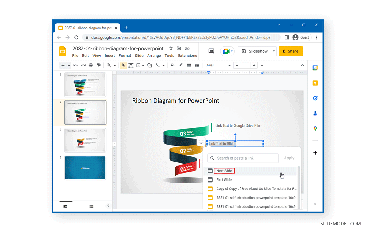 google slides link to another presentation