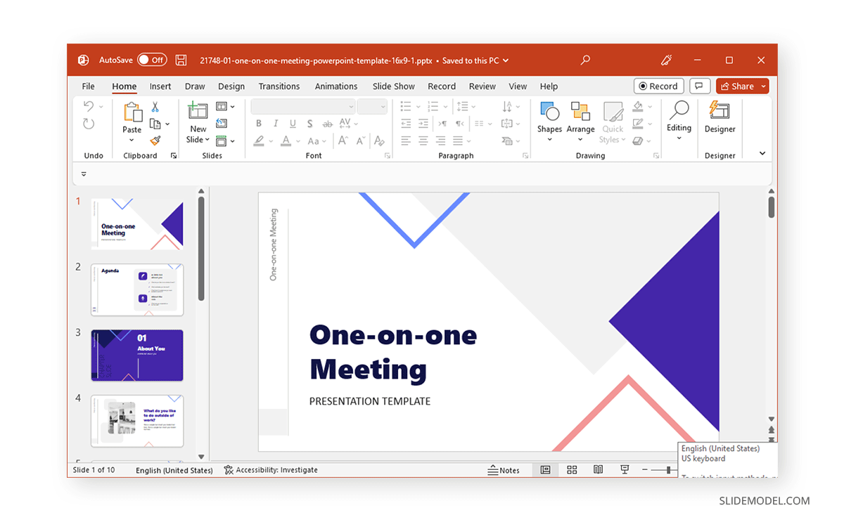 add presentation title powerpoint