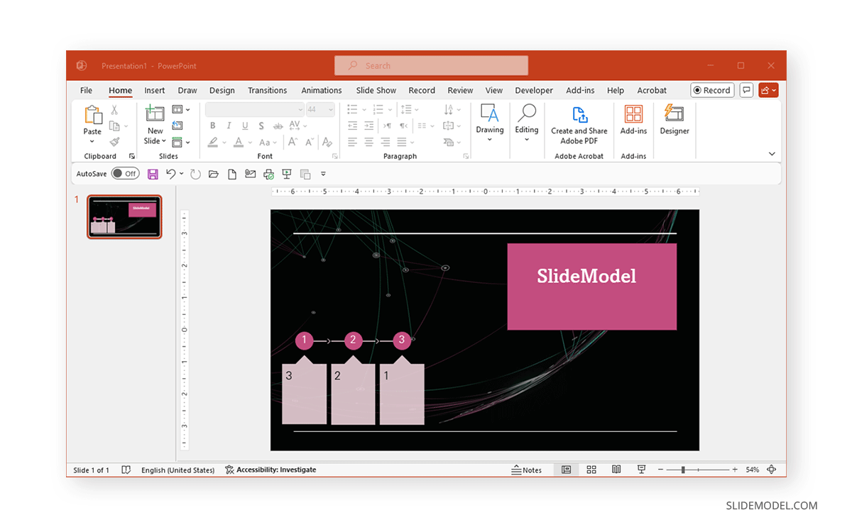 SVG with text in PowerPoint