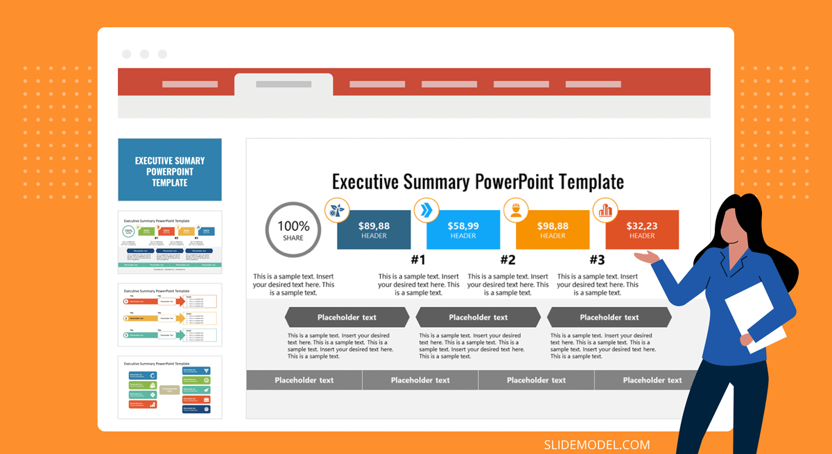 how to write a summary of a presentation