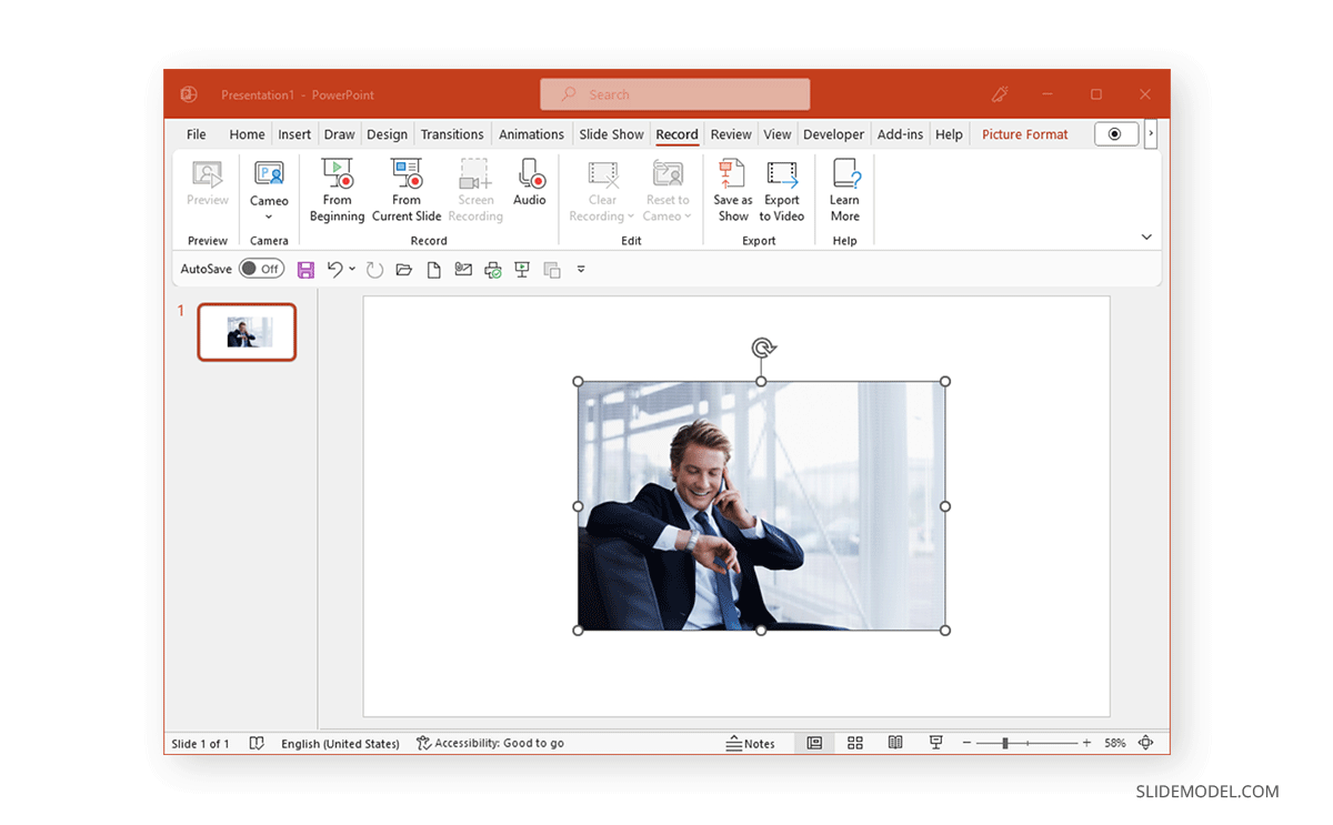 How to flip an image in PowerPoint manually