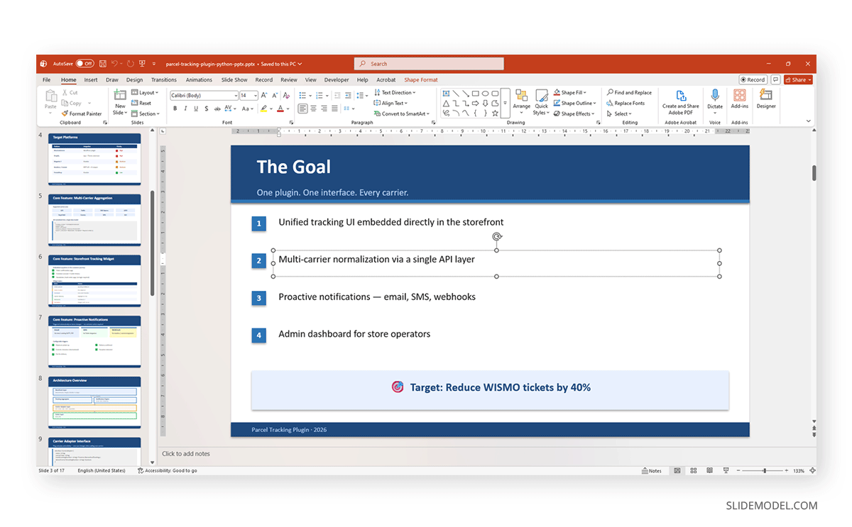 Python-pptx method to create markdown slides