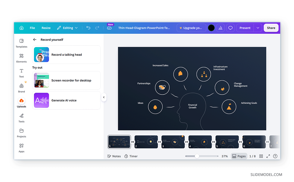 How to add voiceover in Canva