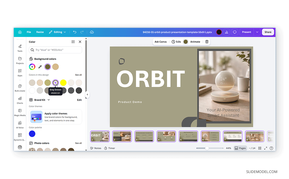 How to change background color in Canva all in once