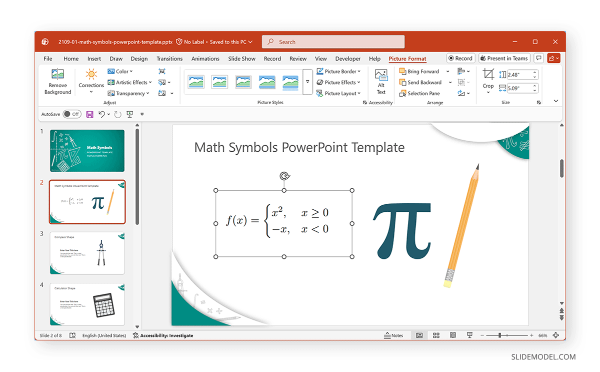 How to add a mathematical symbol image in PowerPoint