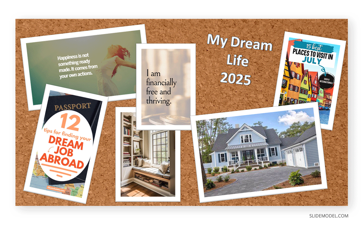 Making a vision board in PowerPoint