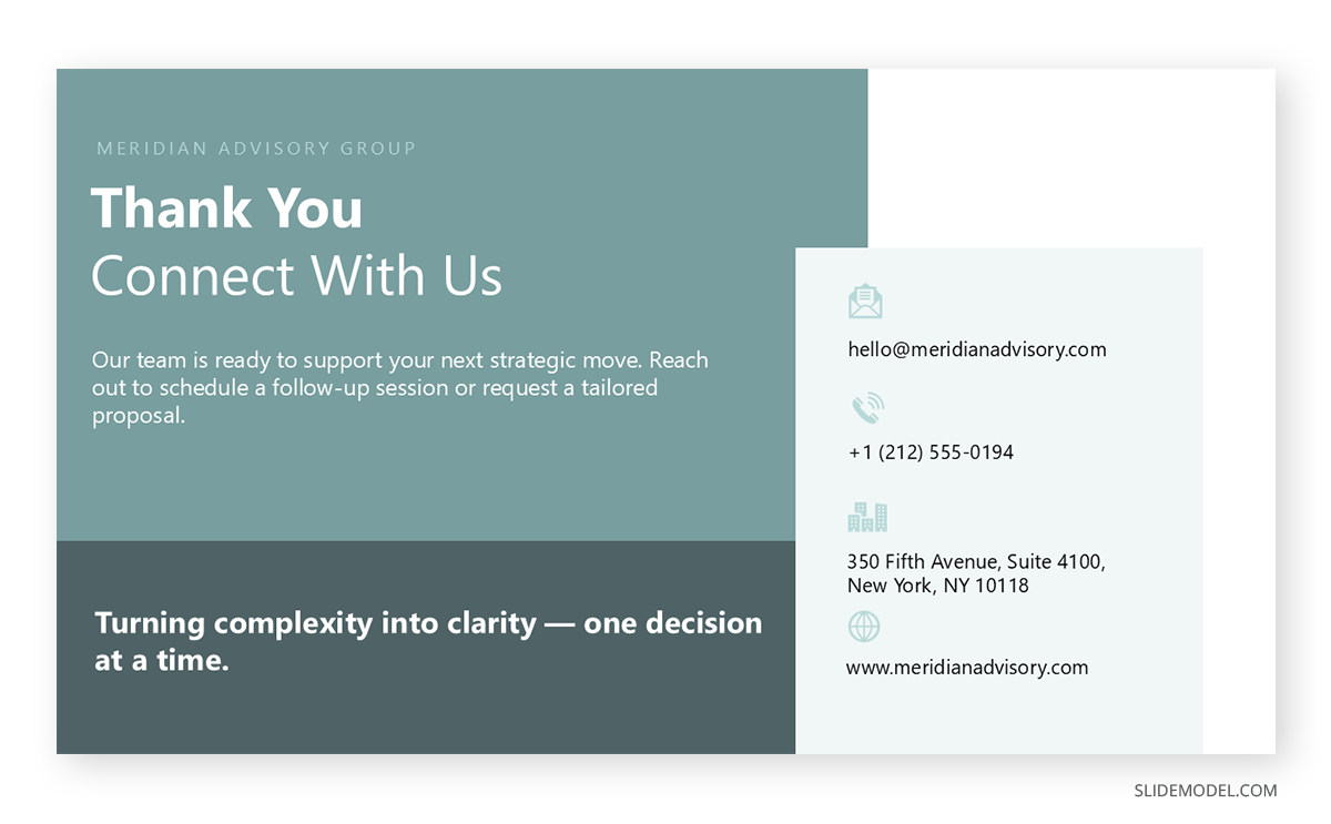 Sample Z-Pattern presentation slide for visual hierarchy demo