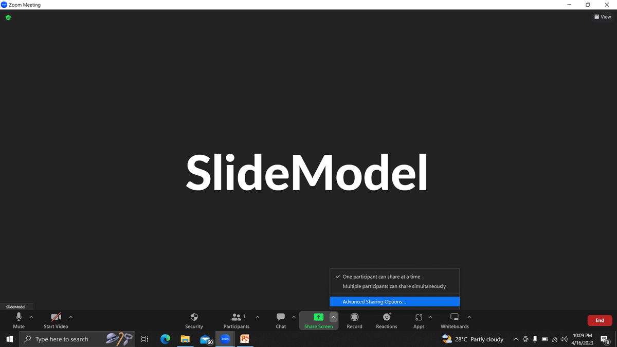 Advanced Sharing Options in Zoom