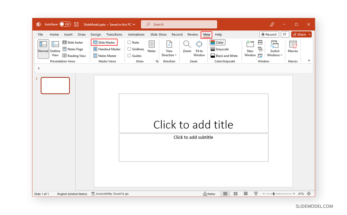 powerpoint copy slide master to new presentation