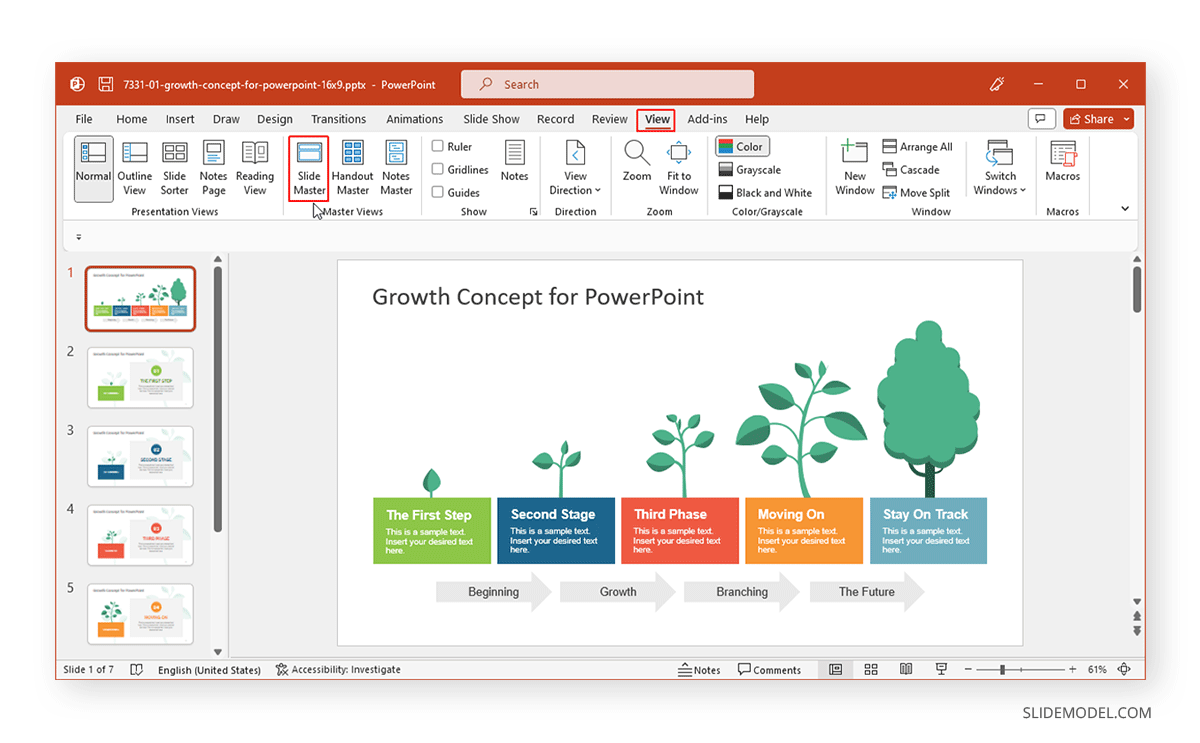 Access Slide Master in PowerPoint