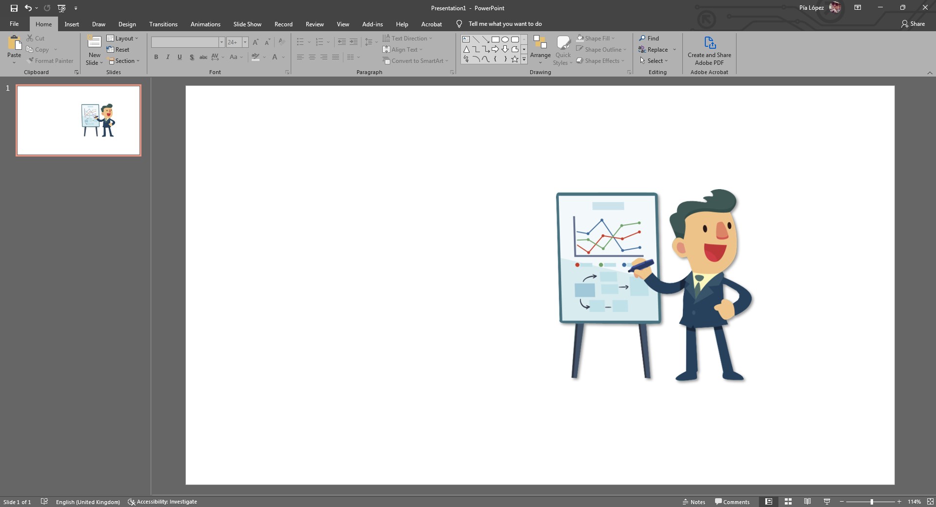 clipart with drop shadow effect in PowerPoint